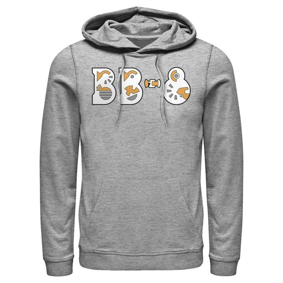 Men's Star Wars: The Rise of Skywalker BB-8 Gear Pull Over Hoodie Athletic Heather 2X Large