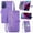 Purple, variant on TECH CIRCLE Moto G Stylus 2021 4G Wallet Case,Embossed Flower PU Leather Folio Flip Protective Zipper Cover with Wrist Strap RFID Blocking Card Holder Kickstand Case for Moto G Stylus 4G 6.8",Blue