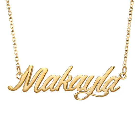 18k Gold Plated Makayla Name Pendant Necklace Jewlery Best Friend Gifts