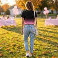 thumbnail image 4 of Mfakffe Breast Cancer Shirts for Women October Breast Cancer Awareness Casual Crew Neck Short Sleeve Tops with Pink Ribbon Print, 4 of 4