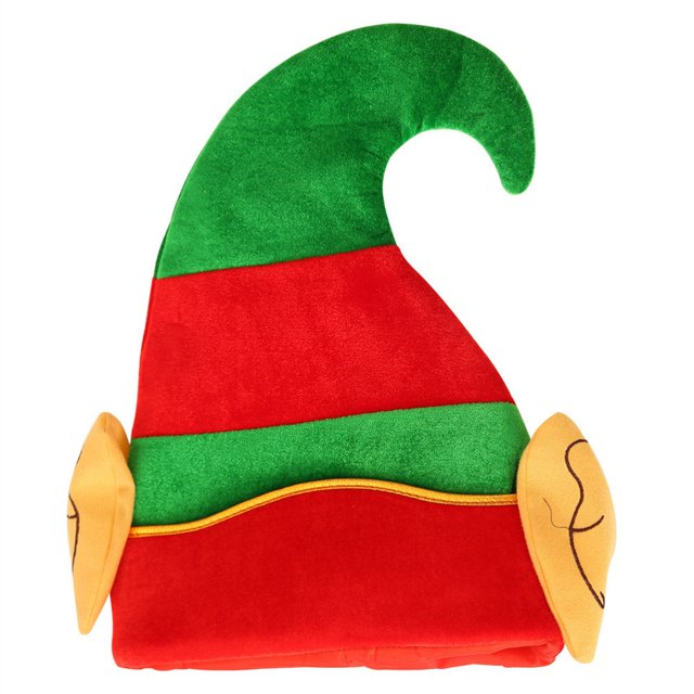 Sombrero de elfo de Navidad, sombrero de elfo de Navidad con sombrero de rayas rojas y verdes, accesorios para fiestas de cosplay, durabilidad probada en el tiempo
