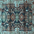 thumbnail image 1 of Ahgly Company Indoor Square Persian Light Blue Traditional Area Rugs, 6' Square, 1 of 4