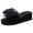 Black, variant on JeashCHAT Slip On Slide Sandals for Women Women's Flat Shoes Ladies Beach Sandals Summer Non-Slip Causal Slippers (Purple)