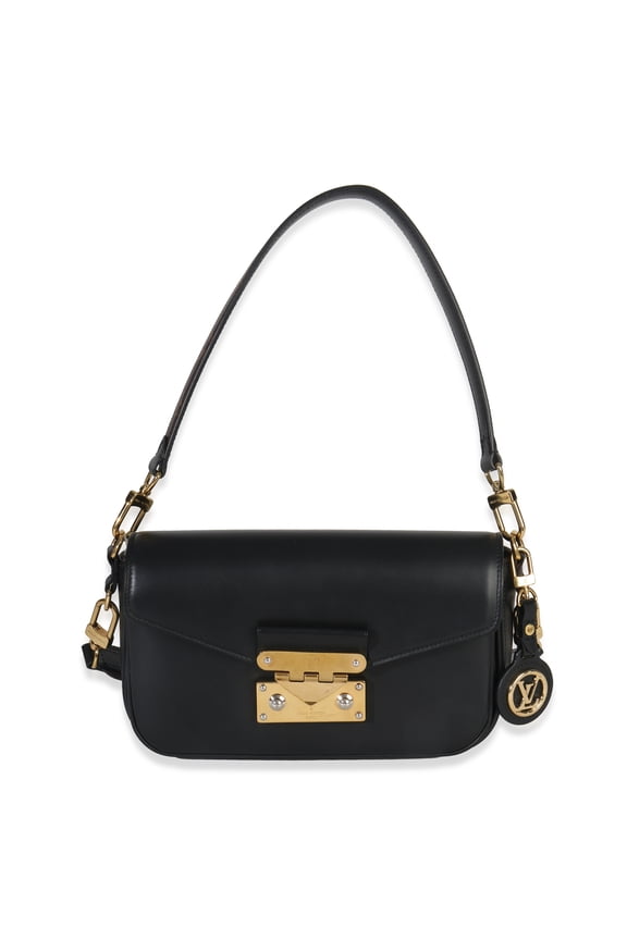 Pre-Owned Louis Vuitton Black Calfskin Monogram Swing Bag