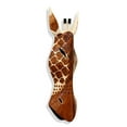 thumbnail image 5 of Wooden Tribal Giraffe Mask Brown White Hand Carved Wall Plaque Hanging Home Decor Accent Unique Sculpture Decoration Handmade Handcrafted Decorative Size: 20" Tall x 6" Wide x 2.5" Deep, 5 of 6