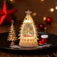 thumbnail image 4 of Mini árbol de Navidad con luz nocturna y cúpula de cristal | Adorno LED de escritorio para decoración navideña | Escena de nieve invernal con bolas y estrellas de colores | Regalo decorativo a pilas, 4 of 5