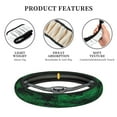 thumbnail image 6 of Easygdp Green Leave Fern Elastic Steering Wheel Cover, Auto Accessories, Fit Suvs, Vans,Cars, Trucks -15 inch, 6 of 8