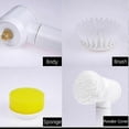 thumbnail image 4 of Cepillo de limpieza eléctrico 5 en 1, fregador mágico con pilas para cocina, baño, bañera, ducha, azulejos, alfombras, bidé, sofá blanco, 4 of 5