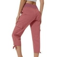 thumbnail image 4 of BLVB Capri Cargo Pants for Women Summer Casual Fashion Travel Hiking Pants Lightweight Comfy Cropped Capris with Pockets, 4 of 7