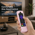 thumbnail image 3 of Remote Silicone Case for Roku Voice,Roku Express 4K+ 2021,Ultra LT Enhanced Voice,Express 3930,Premiere+ 3921,Streaming Stick+ Remote,Honey Comb Anti Slip Shockproof Cover,Pink Sand, 3 of 10