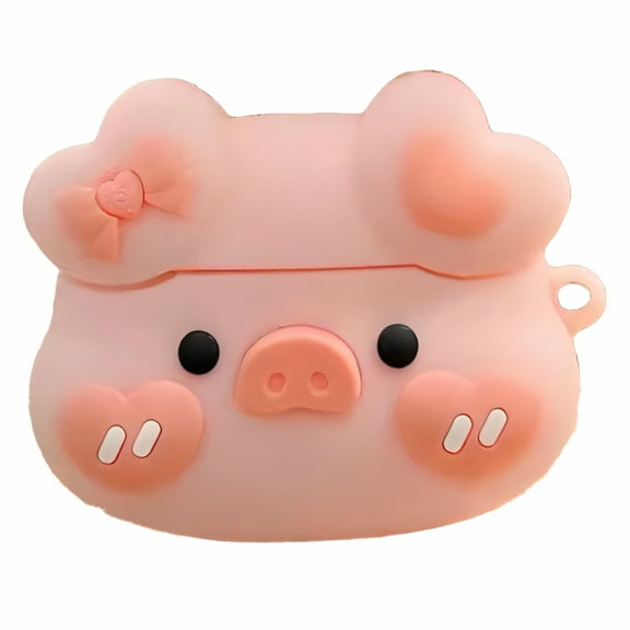 GJX Case for Airpods Pro 2nd Generation,Elastic Silicone Protective Case Compatible with Airpods Pro 2,Pink Pig Shape Case for Airpod Pro