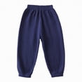 thumbnail image 4 of kpoplk Boys Fleece Sweatpants Kids Elastic Waist Casual Joggers Active Athletic Pants with Pockets(Navy,5-6 Y), 4 of 6