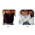 thumbnail image 3 of Mujeres Encaje Patchwork Espagueti Correa Chaleco Sin mangas Gasa Cuello en V Cami Top Sweethay FS10872-01, 3 of 7