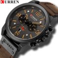 thumbnail image 2 of Relojes CURREN para hombre, marca de lujo, reloj de pulsera deportivo resistente al agua, cronógrafo, cuarzo, militar, cuero genuino, reloj Masculino Tan Jianjun  unisex, 2 of 2