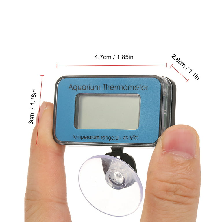 Digital LCD Aquarium Thermometer with Suction Cup Waterproof Mini Indoor Fish  Tank Thermometer Temperature Measurement Display Aquarium Accessories 
