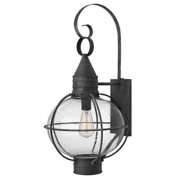 Hinkley Lighting 2205 26.75" Height 1-Light Lantern Outdoor Wall Sconce with Clear Seedy Shade from the Cape Cod Collection