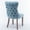 Light Blue, variant on Button Tufted Upholstered Dining Chairs with Nailhead, Dining Room Chairs Tufted Cushion Back Elegant, Accent Chairs with Solid Wood Legs for Living Room/Kitchen (Set of 2)