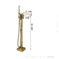 thumbnail image 6 of Bathroom Bathtub Faucet + Handheld Shower Free Standing Brushed Gold Luxury BathTub Mixer Taps Floor Mounted ,Effortless Installation, 6 of 7