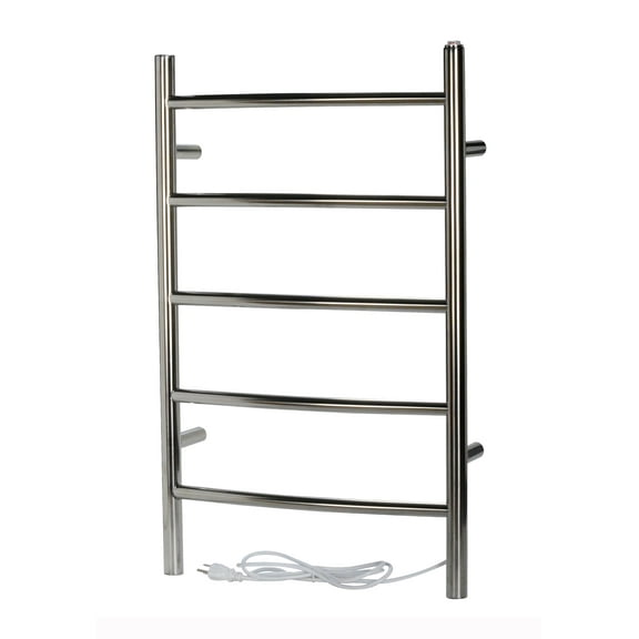 See All 5-Bar Stainless Steel Electric Towel Warmer Wall Mounted Hardwired/ Softwired Combo in Polished finish