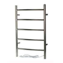 See All 5-Bar Stainless Steel Electric Towel Warmer Wall Mounted Hardwired/ Softwired Combo in Polished finish