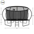 thumbnail image 3 of YORIN Trampoline pour Enfants de 7 à 8 Ans, Trampoline de 14 Pi pour Adultes avec Filet de Protection, Panier de Basketball, Échelle, Capacité de Poids de 1400 Lb, Trampoline Récréatif Extérieur, Trampoline Robuste, 3 of 7
