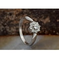 thumbnail image 2 of Flower Engagement Ring 2Ct Round Cut Lab-Created Diamond 14k White Gold Plated Sterling Silver, 2 of 5