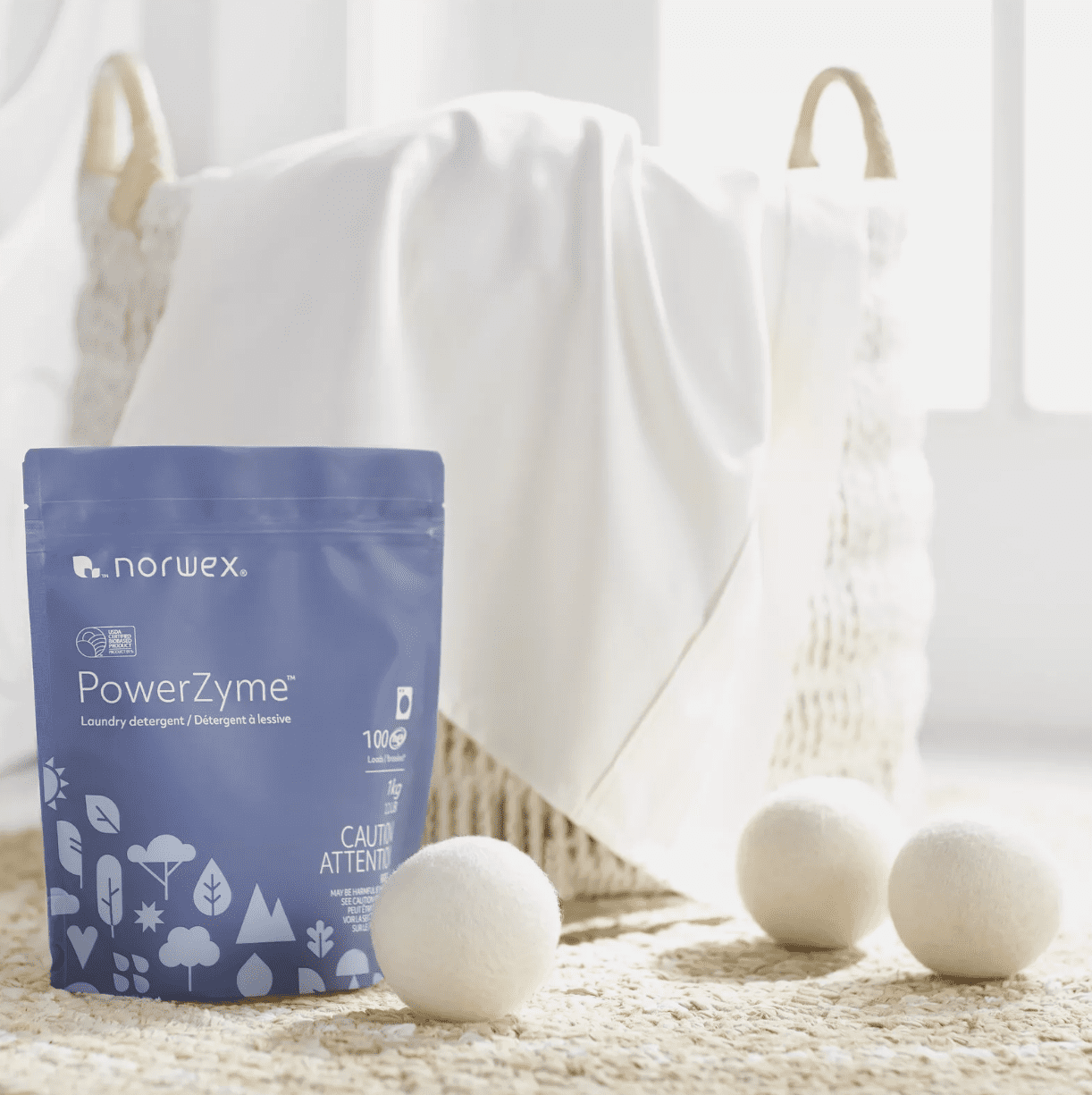 Norwex PowerZyme Laundry Powder Detergent New Formula 2.2 lb 1 kg