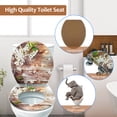 thumbnail image 5 of Nastarki Round Toilet Seat, Slow Close Wood Toilet Seats, Wooden Toilet Seats with Strong Alloy Hinges, 5 of 8