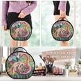 thumbnail image 5 of BZSMCE Makeup Bag Large Travel Cosmetic Bag with Adjustable Dividers Fashion Flamingo in A Garden Of Colors Printed, 5 of 7