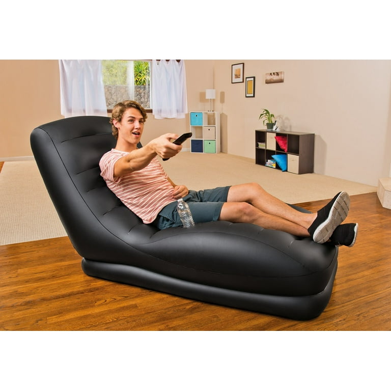 Fauteuil gonflable black longue intex