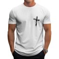 thumbnail image 2 of Ankishi Christian T Shirts for Men Crew Neck Cross Fashion Graphic Tees Cotton Summer Clothing Everyday Wear, 2 of 7