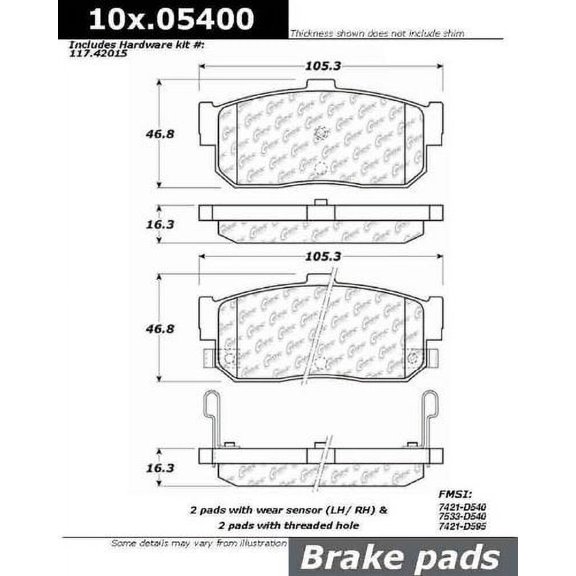 Centric Parts - Ceramic Pads