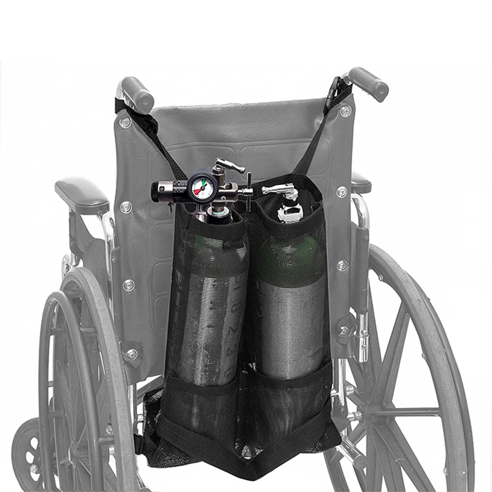 Wheelchair Oxygen Cylinder Bag O2 Tank Carrier Backpack Holder For\"D\" And\"E\" Cylinders