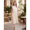 thumbnail image 6 of INSPIRE CHIC Outfit Women's V Neck Sleeveless Basic Work Blouse Top XS White, 6 of 9