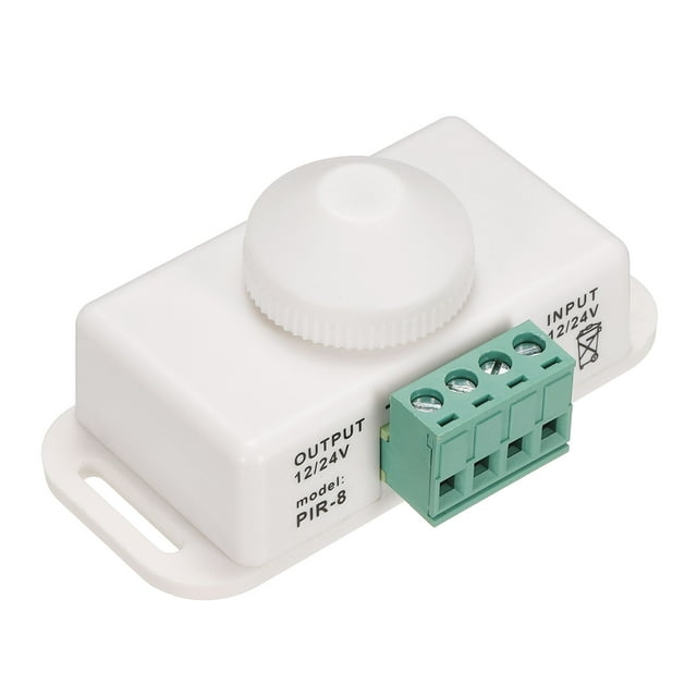 LED Movimiento Sensor Interruptor DC 12-24V 30A PIR s Cuerpo Detectar Temporizador Controlador para Automática Iluminación Bombillas LED Tiras, Blanco