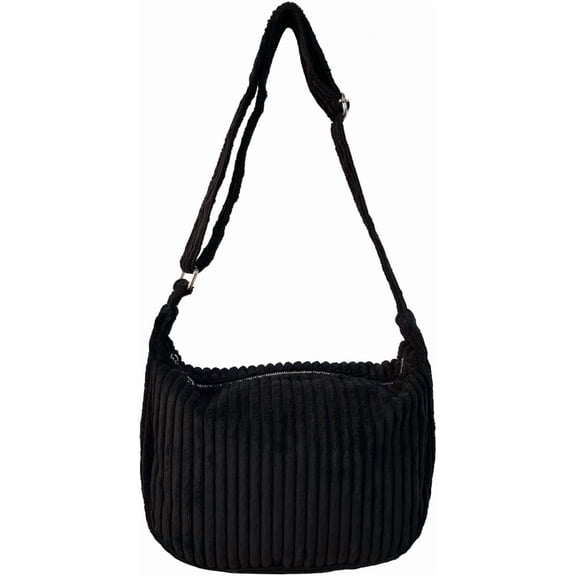 JennyShop Fashion Women Small Corduroy Hobo Bag, Hot Sale Wide Strap Crossbody Bag Shoulder Bag Casual Handbag Daily Bag