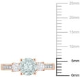 thumbnail image 2 of Everly Women's Created Sapphire and Aquamarine 10K Rose Gold Engagement Ring, 2 of 8