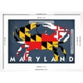 thumbnail image 5 of Art.com Maryland - Crab Flag Art Print by Lantern Press, White Frame Wall Art, 23" x 17", 5 of 5