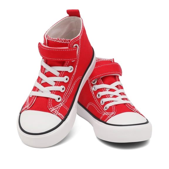 Toddler Kids Canvas Sneakers for Girls Boys High Top Walking Cushioned Non-Slip Casual School Shoe