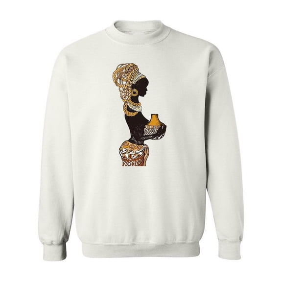 Woman Sketch With A Vessel Sweatshirt Women -Image by Shutterstock, Female 4X-Large