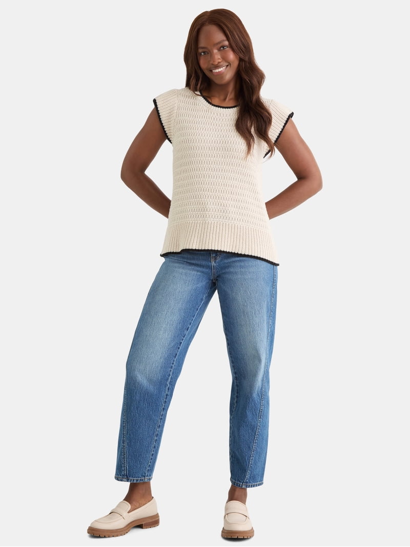 Time and Tru Flutter Sleeve Sweater, Size XS-XXXL - Walmart.com