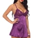 thumbnail image 4 of Ropa de dormir de encaje Lencería de mujer Conjunto de ropa interior de camisón con correa para niña, Morado, S Guardurnaity XX000068-03, 4 of 7