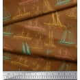 thumbnail image 3 of Soimoi Velvet Fabric Ship Ocean Fabric Prints by Yard 58 Inch Wide, 3 of 3