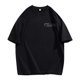 thumbnail image 2 of Camisa Elvqul para Hombre Manga Corta Negro de Color Sólido Cuello Redondo Casuales Deportivas, 2 of 3