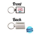thumbnail image 4 of Lots Of Flamingos Watercolor Metal Rectangle Keychain, 4 of 7
