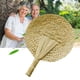 thumbnail image 5 of 1 UNID Mano-tejido de tejido Cattail hoja trenzado fan trenzado estilo chino paja ventilador ventilador mosquito repelente ventilador ventilador de enfriamiento, 5 of 6