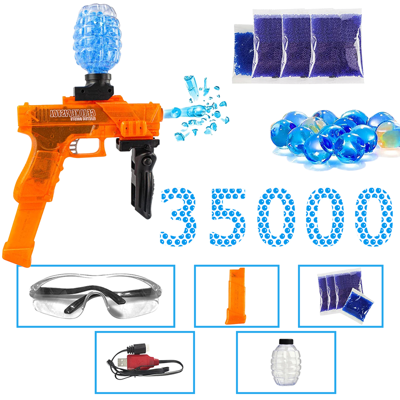 Autrucker splat gun Splatter Ball Blaster with 35000 Water Beads for