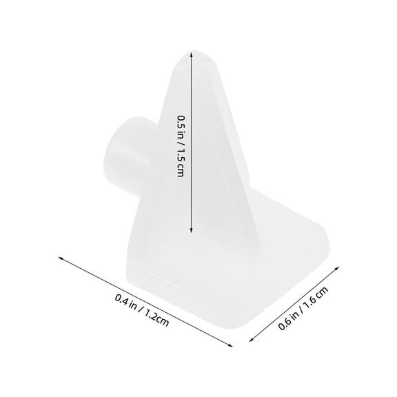 GAXIRE Plastic Shelf Clips Pvc 100Pcs 0.63X0.59X0.47In