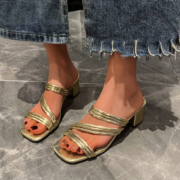 Vedolay Sandals for Summer Women's Wedge Sandals Wedge Platform Ankle Strap Open Toe Sandals,Gold 7