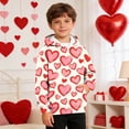 thumbnail image 2 of Basic Sweatshirt Woman Girls Boys Heart Printing Hoodies Kids Long Sleeve Crewneck Sweatshirt Pullover Tops with Pocket Boys Lightweight Hoodies Multicolor 3Y, 2 of 9